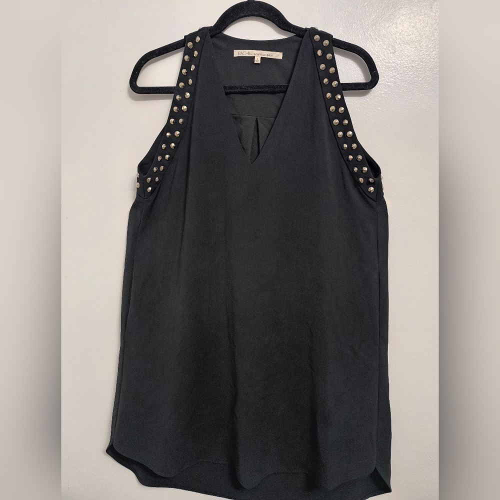 RACHEL Rachel Roy Black Studded Tank Top